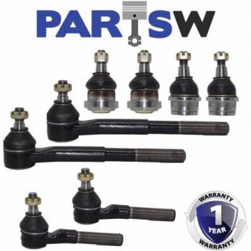 8 Piece Set Ball Joints Tie Rod Ends Dodge Ram 1500 2Wd 94-96 1 Year Warranty