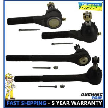 8 Pc Kit Upper Lower Ball Joint Inner Outer Tie Rod End Chevy GMC Blazer S10 4WD