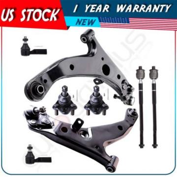 For 1996-2002 Toyota Corolla Suspension Control Arm Ball Joint Tie Rod End 8 Pcs