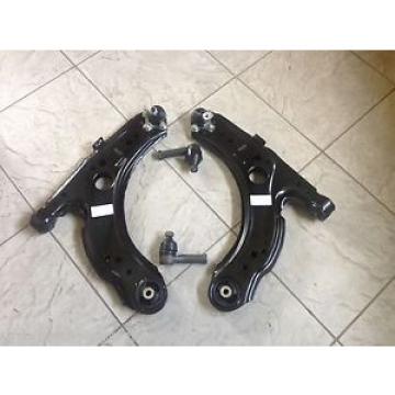 SKODA OCTAVIA 96-04 TWO FRONT LOWER WISHBONES SUSPENSION ARMS+2 TRACK ROD ENDS