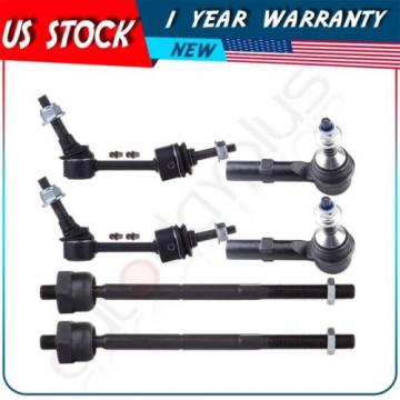 6 New Suspension Kit Sway Bar Link Tie Rod Ends for 2003-2004 Lincoln Navigator