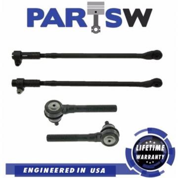 4 Pc New Kit Inner and Outer Tie Rod Ends for Chrysler 300M LHS Dodge Intrepid