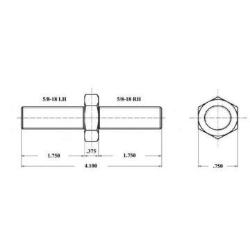 Jack Screw 5/8-18 RH / 5/8-18 LH Male Rod End Heim Joint Adjuster