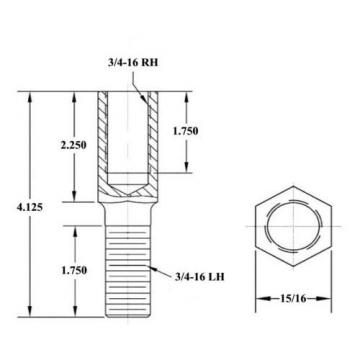 Traction Ladder Bar 3/4-16 Rod End Heim Joint Adjuster