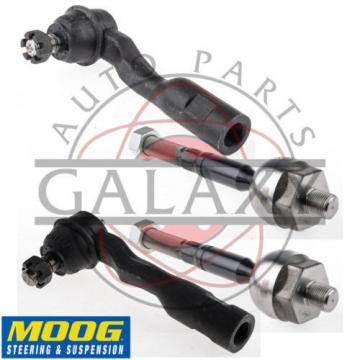 Moog New Inner &amp; Outer Tie Rod Ends For Toyota Tundra 00-02 Sequoia 01-02