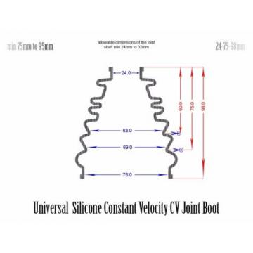 Universal High Quality Silicone Constant Velocity CV Joint Boot Drive Shaft sk03