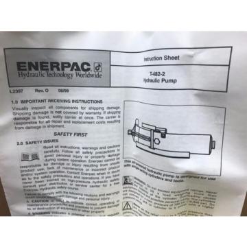 T4822 Hydraulic ENERPAC 10000 PSI for use w ET3000 Eaton Aeroquip Crimper Pump