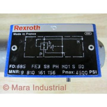 Rexroth Bosch 9 810 161 156 Valve 685 FE3 SB PH M01 S 50 - New No Box