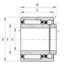 Needle roller/angular contact ball bearings - NKIB59/22-XL