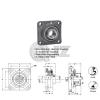 40 mm Square Flange Units Cast Iron UCF208 Mounted Bearing UC208+F208 New QTY:1