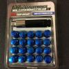 Blue 12x1.5 Steel lug nuts &amp; lock 20 pcs honda acura toyota civic integra supra #1 small image