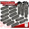 (20 PIECES) UNIVERSAL M12x1.25 ALUMINUM TUNER WHEEL LUG NUTS GRAY + LOCKING KEY