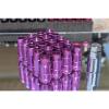 SYNERGY 12X1.5 20PC OPEN END STEEL EXTENDED LUG NUTS PURPLE LOCK+KEY #1 small image
