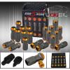 M12X1.5MM 20 PIECES GUNMETAL ORANGE CNC JDM RACING DRIFTING LUG NUTS LOCK SETS #1 small image