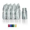 SILVER Tuner Extended Anti-Theft Wheel Security Locking Lug Nuts M12x1.5 20pcs #1 small image