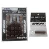 WORK Lug Lock nuts set for 5H 12x1.25 and 4pcs Air Valve caps Brown Value set #1 small image