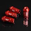 NRG ANODIZED ALUMINUM OPEN END TUNER WHEEL RIM LUG NUTS LOCK M12x1.5 RED 4 PC #1 small image