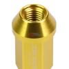 GOLD 50MM ALUMINUM WHEEL RIM LOCK ACORN TUNER LUG NUT+KEY IS250/GS460/RX350