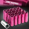 FOR CAMRY/CELICA/COROLLA 20 PCS M12 X 1.5 ALUMINUM 60MM LUG NUT+ADAPTER KEY PINK #1 small image