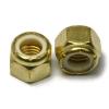 Brass Nylon Insert Lock Hex Nut UNC 1&#034;-8 Solid Brass Nylon Lock Nuts -QTY 100 #1 small image