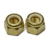 Brass Nylon Insert Lock Hex Nut UNC 1&#034;-8 Solid Brass Nylon Lock Nuts -QTY 100 #3 small image