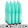 SICKSPEED 16 PC MINT GREEN 5 1/2&#034; LONG SPIKED STEEL LOCKING LUG NUTS 12X1.5 L16