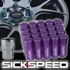 SICKSPEED 20 PC PURPLE CAPPED EXTENDED TUNER 60MM LOCKING LUG NUTS 14X1.5 L19 #1 small image