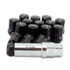 Car M12 1.5mm Steel Racing Wheel Lug Lock Gear Nuts With Installation Tool Black