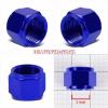 Blue Aluminum Female Tube/Line Sleeve Nut Flare Oil/Fuel 16AN Fitting Adapter