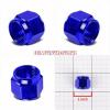 Blue Aluminum Female Tube/Line Sleeve Nut Flare Oil/Fuel 6AN Fitting Adapter #2 small image