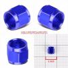 Blue Aluminum Female Tube/Line Sleeve Nut Flare Oil/Fuel 3AN Fitting Adapter #2 small image