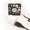 New 60mm 10mm Case Fan Kit 120VAC 13CFM USB A Adapter Cooling 8010 Sleeve 1439* #2 small image