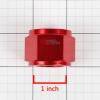 RED 12-AN TUBE SLEEVE NUT FLARE FITTING ADAPTER FOR ALUMINUM/STEEL HARD LINE