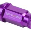 PURPLE 50MM M12 X 1.5 ALUMINUM WHEEL RIM LOCK ACORN TUNER LUG NUT+ADAPTER KEY