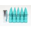 Z RACING TIFFANY BLUE SPIKE STEEL LUG NUTS 12X1.5MM OPEN EXTENDED KEY TUNER #1 small image