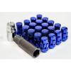 MUTEKI SR35 BLUE STEEL CLOSE END 12X1.25MM 16 LUG NUTS + 4 LOCKS &amp; KEY TUNER 20