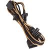 Cavo BitFenix Molex su 4x SATA Adapter 20 cm - sleeved gold/nero