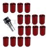 16 Piece Red Chrome Tuner Lugs Nuts | 12x1.25 Hex Lugs | Key Included #1 small image