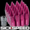 SICKSPEED 16 PC PINK SPIKED ALUMINUM 60MM LOCKING LUG NUTS WHEELS 12X1.25 L11