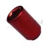 10 Piece Red Chrome Tuner Lugs Nuts | 12x1.25 Hex Lugs | Key Included