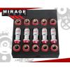 (20 PIECE) M12 x 1.5&#034; RACING FORMULA TUNER WHEEL LUG NUTS CHROME RED FOR MAZDA #2 small image
