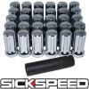 32 POLISHED 51MM SPLINE DRIVE LOCKING LUG NUTS W/ KEY FOR WHEELS 1/2X20 L24