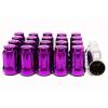 PURPLE STEEL CLOSE ENDED LUG NUTS SET 20 PCS KEY 12X1.5MM TUNER DRAG SPLINE FD