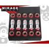 (20 PIECE) M12 x 1.5&#034; RACING FORMULA TUNER WHEEL LUG NUTS CHROME RED FOR DODGE