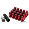 MUTEKI SR35 12x1.5 Rim Wheel Tuner Lug Lock Nut M12 P1.5 C/E Red w/ key a