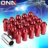 20 PCS T-6061 ALUMINUM RED M12x1.5 OPEN END WHEEL/RIM LUG NUTS KEY KIT