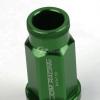 20X RACING RIM ACORN TUNER ALUMINUM WHEEL LOCK LUG NUTS + 1X ADAPTER KEY GREEN