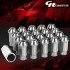 FOR CAMRY/CELICA/COROLLA 20X ACORN TUNER ALUMINUM WHEEL LUG NUTS+LOCK+KEY SILVER