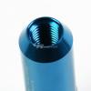 FOR DTS/STS/DEVILLE/CTS 20X EXTENDED ACORN TUNER WHEEL LUG NUTS+LOCK LIGHT BLUE