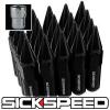 SICKSPEED 20 BLACK SPIKED 60MM EXTENDED LOCKING LUG NUTS WHEELS 14X1.5 L19 CAR #1 small image